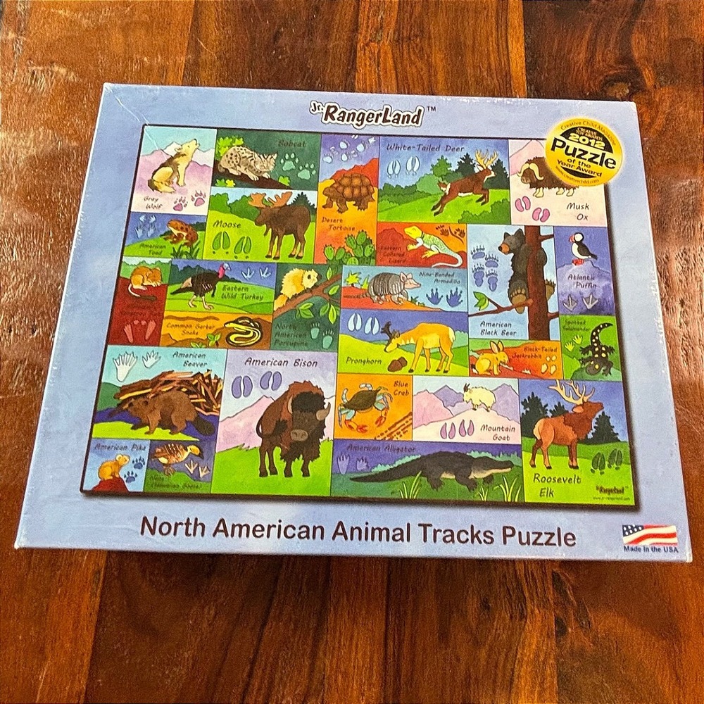 Jr RangerLand North‎ American Animal Tracks 48 Piece Puzzle 24x18 Kids Education